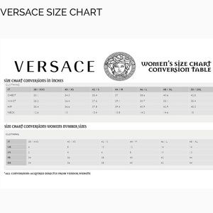 versace shoe size chart